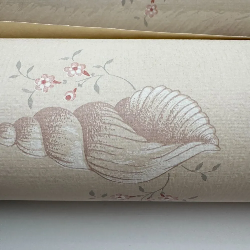 3 Vintage Norwall Signature Wallpaper 55.7sq ft Floral Seashell NOS 62822